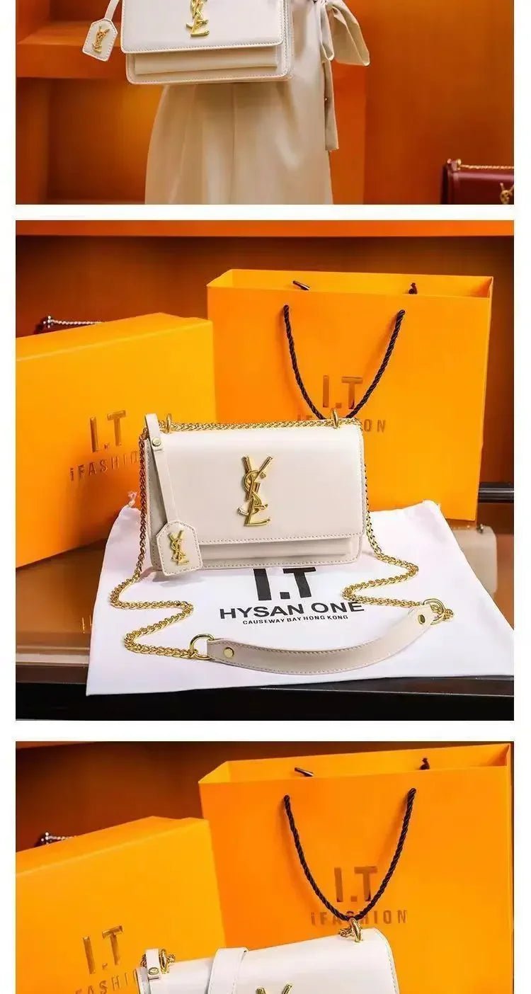 2026 new women's shoulder messenger bag big brand with the same fashion chain bag versatile - Tara's Tiny Treasures