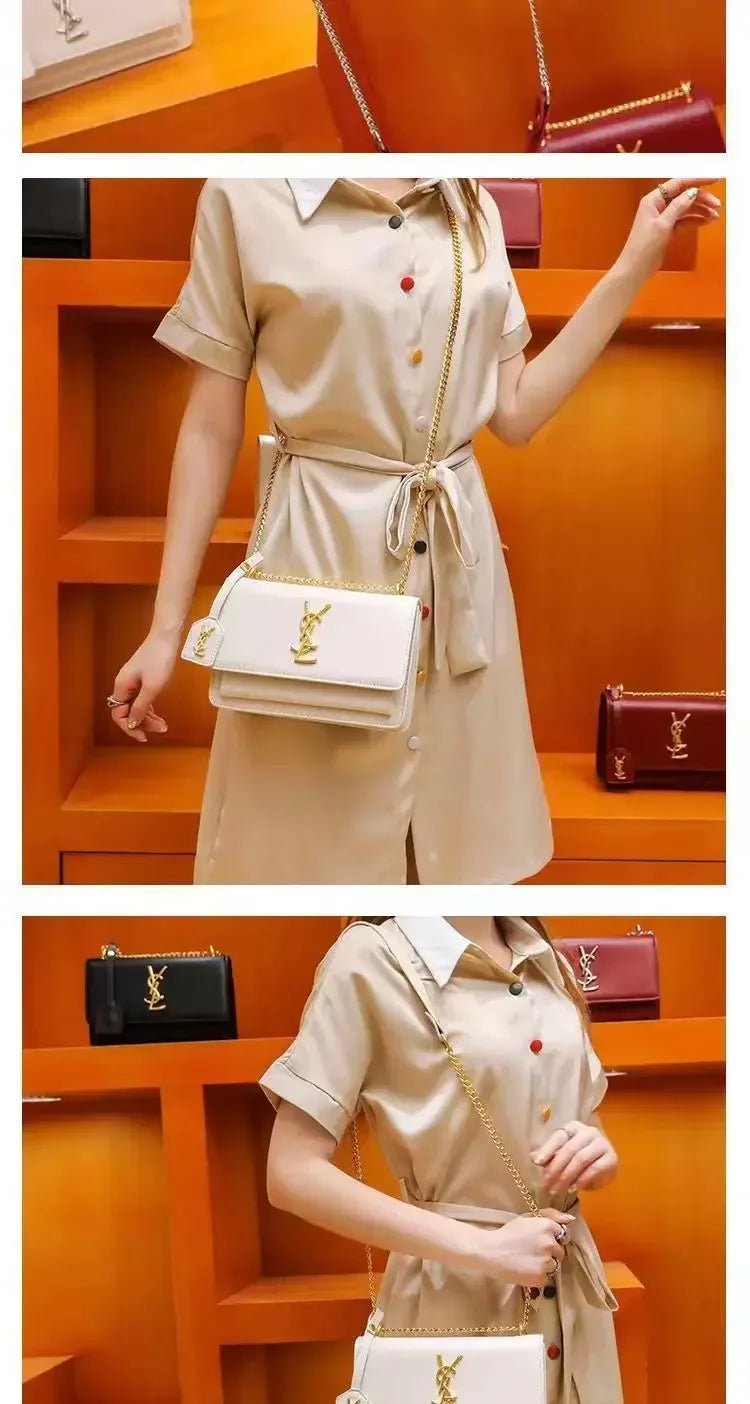 2026 new women's shoulder messenger bag big brand with the same fashion chain bag versatile - Tara's Tiny Treasures
