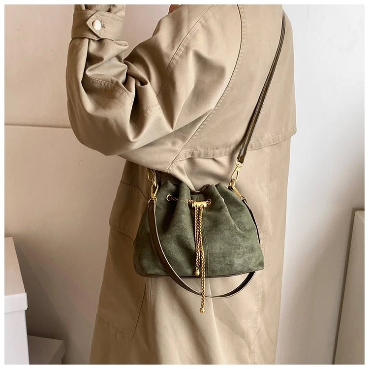 2026 Soft Commuting Crossbody Bags Faux Suede Sewing Hot Sale Bags for WomenThread Solid Color String Women's Handbags - Tara's Tiny Treasures