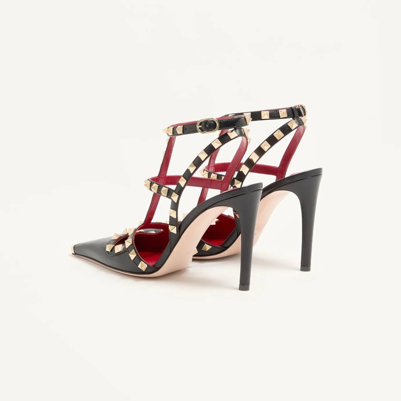 2026Summer Square Headed Rivet High-heeled Women's Sandals, Fashionable and Sexy Women's Party T-table Women's Plus Size Sandals - Tara's Tiny Treasures