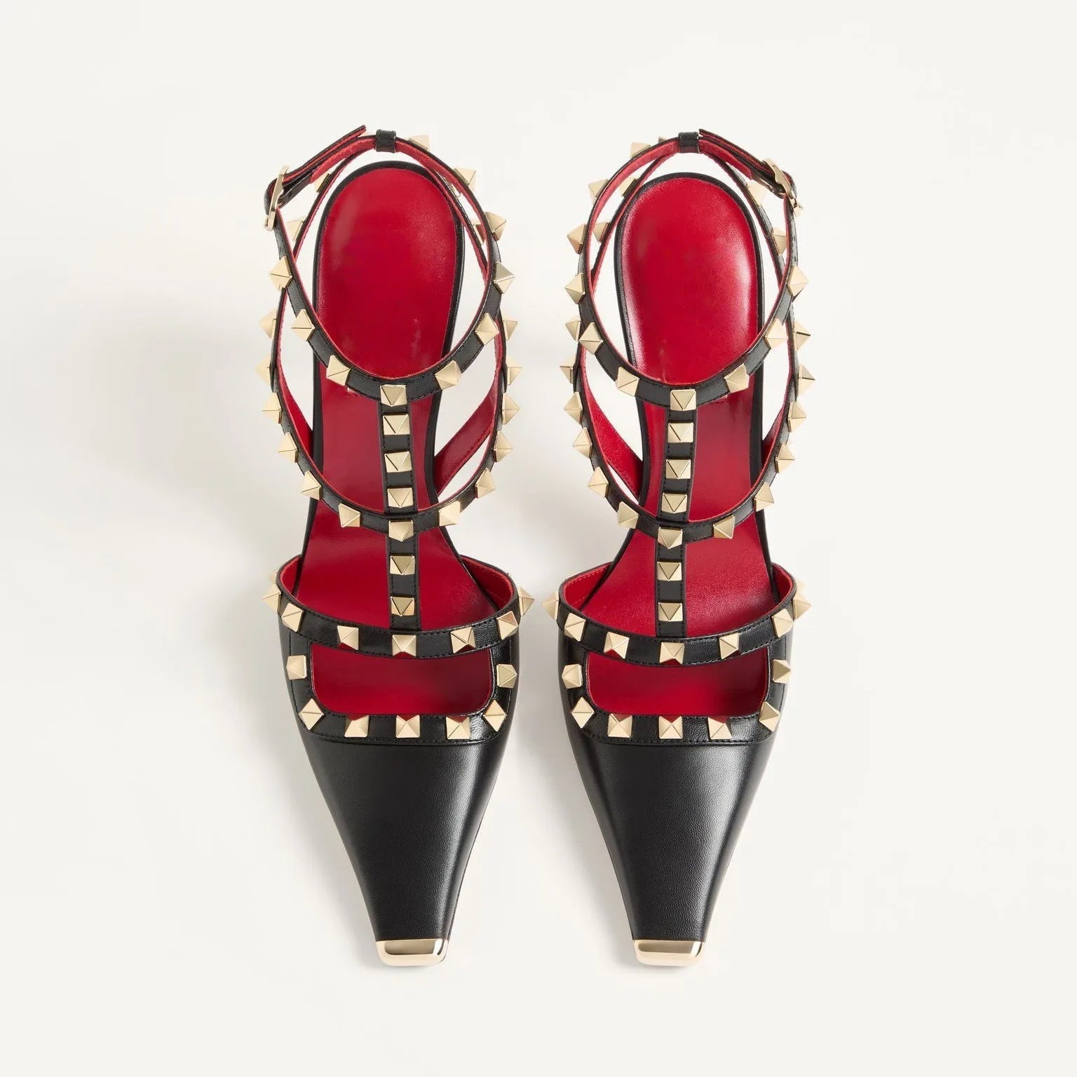 2026Summer Square Headed Rivet High-heeled Women's Sandals, Fashionable and Sexy Women's Party T-table Women's Plus Size Sandals - Tara's Tiny Treasures