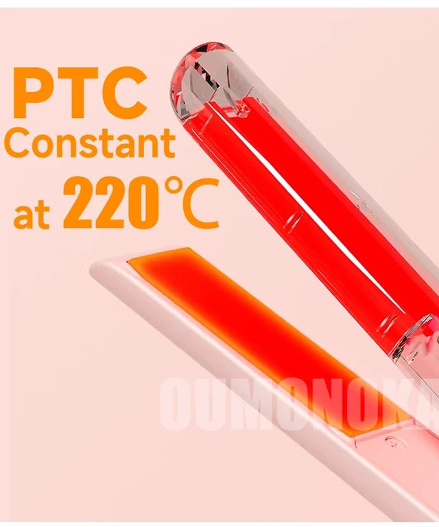 3-in-1 Hair Straightener for Hair Mini Flat Iron Styling Tools & Appliances Brush Beard Salon Hair Curler Professional Hot Comb - Tara's Tiny Treasures