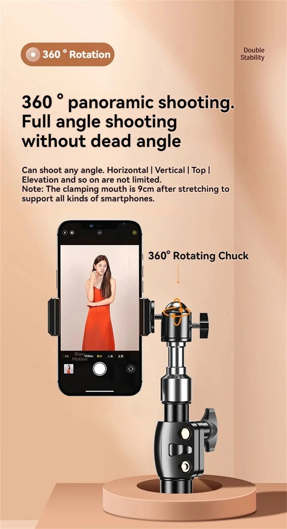 360°Adjustable Scalable Bluetooth Selfie Stick Multi-functional Phones Camera DV Holder Live Video Recording Wireless brackets - Tara's Tiny Treasures