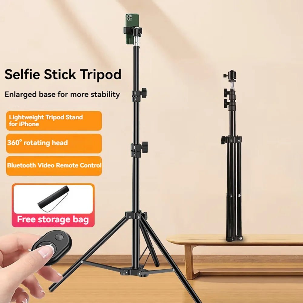 360°Adjustable Scalable Bluetooth Selfie Stick Multi-functional Phones Camera DV Holder Live Video Recording Wireless brackets - Tara's Tiny Treasures