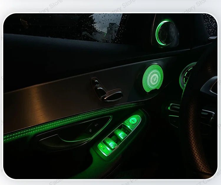 3/64 Colour Car LED Ambient Light for Mercedes-Benz C/GLC Class Coupe W205 C43 C63 X253 LED Door Speaker Cover Vents RetrofitSet - Tara's Tiny Treasures