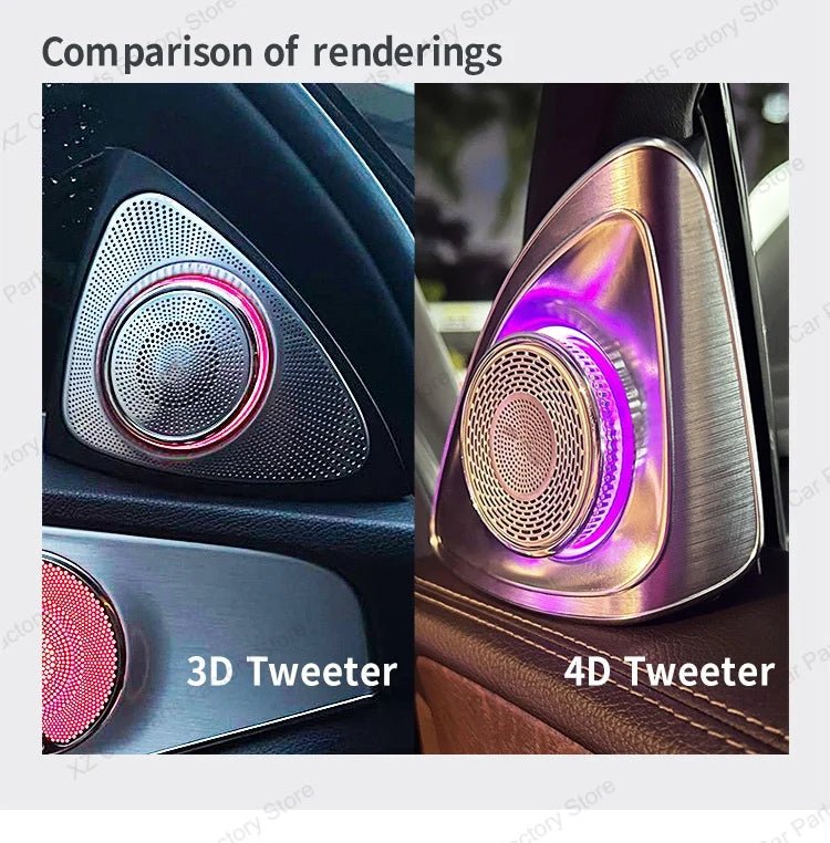 3/64 Colour Car LED Ambient Light for Mercedes-Benz C/GLC Class Coupe W205 C43 C63 X253 LED Door Speaker Cover Vents RetrofitSet - Tara's Tiny Treasures