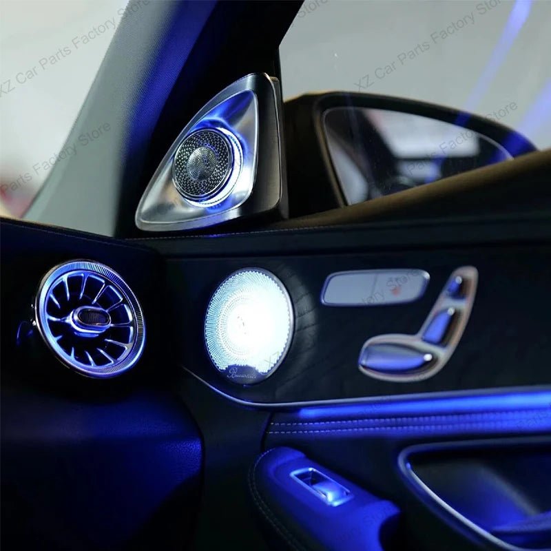 3/64 Colour Car LED Ambient Light for Mercedes-Benz C/GLC Class Coupe W205 C43 C63 X253 LED Door Speaker Cover Vents RetrofitSet - Tara's Tiny Treasures
