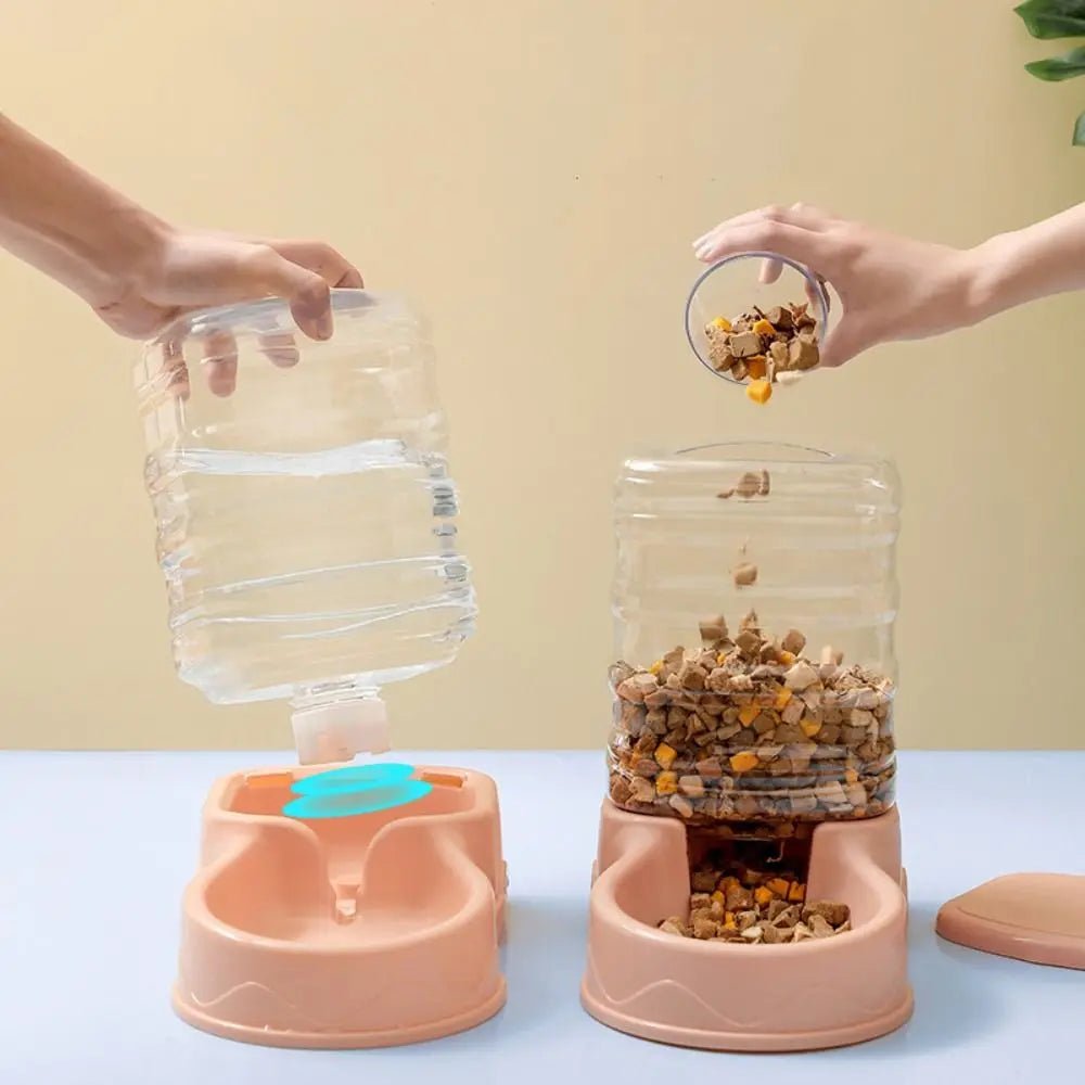 3.8L PP material Pet feeder Pet Water Fountain Drink Bowl Automatic Pet Feeder Large Cat Dog Food Dispenser - Tara's Tiny Treasures