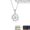 5mm D Color Moissanite Necklace 925 Sterling Silver Lad Diamond Pendant For Women Fine Jewelry Wedding Party - Tara's Tiny Treasures