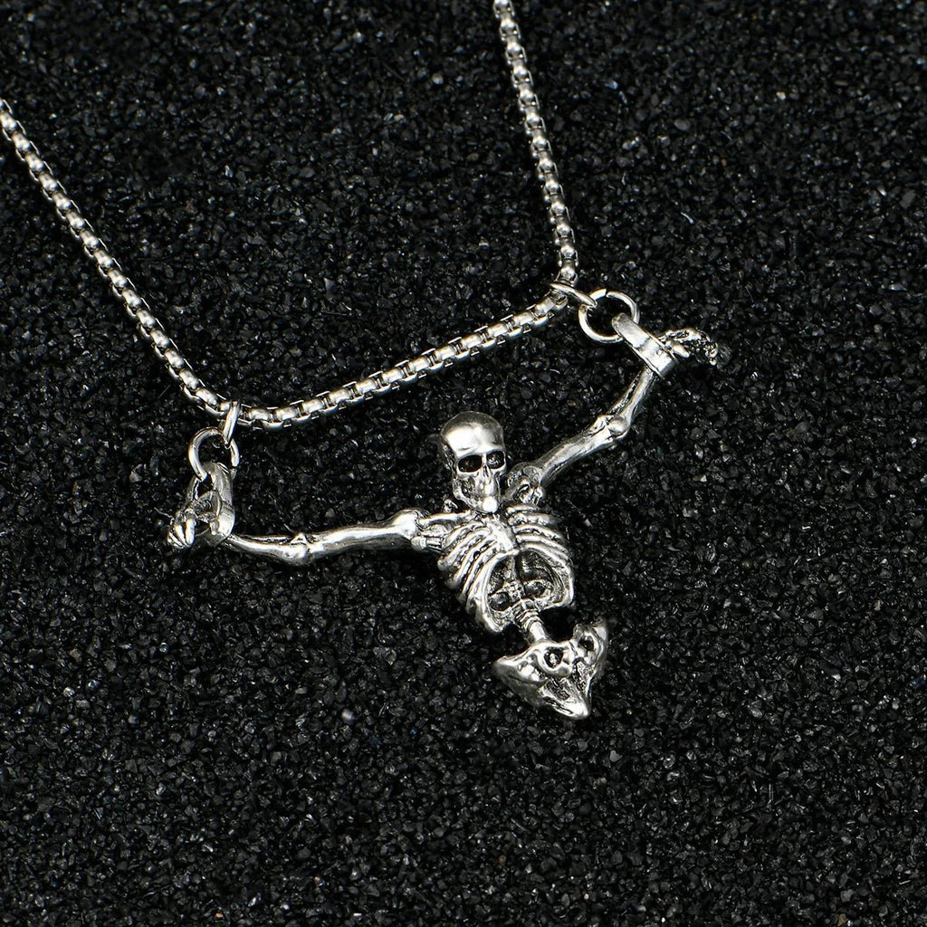 A Fashionable and Creative New Halloween Punk Style Skull Necklace Halloween Gift - Tara's Tiny Treasures