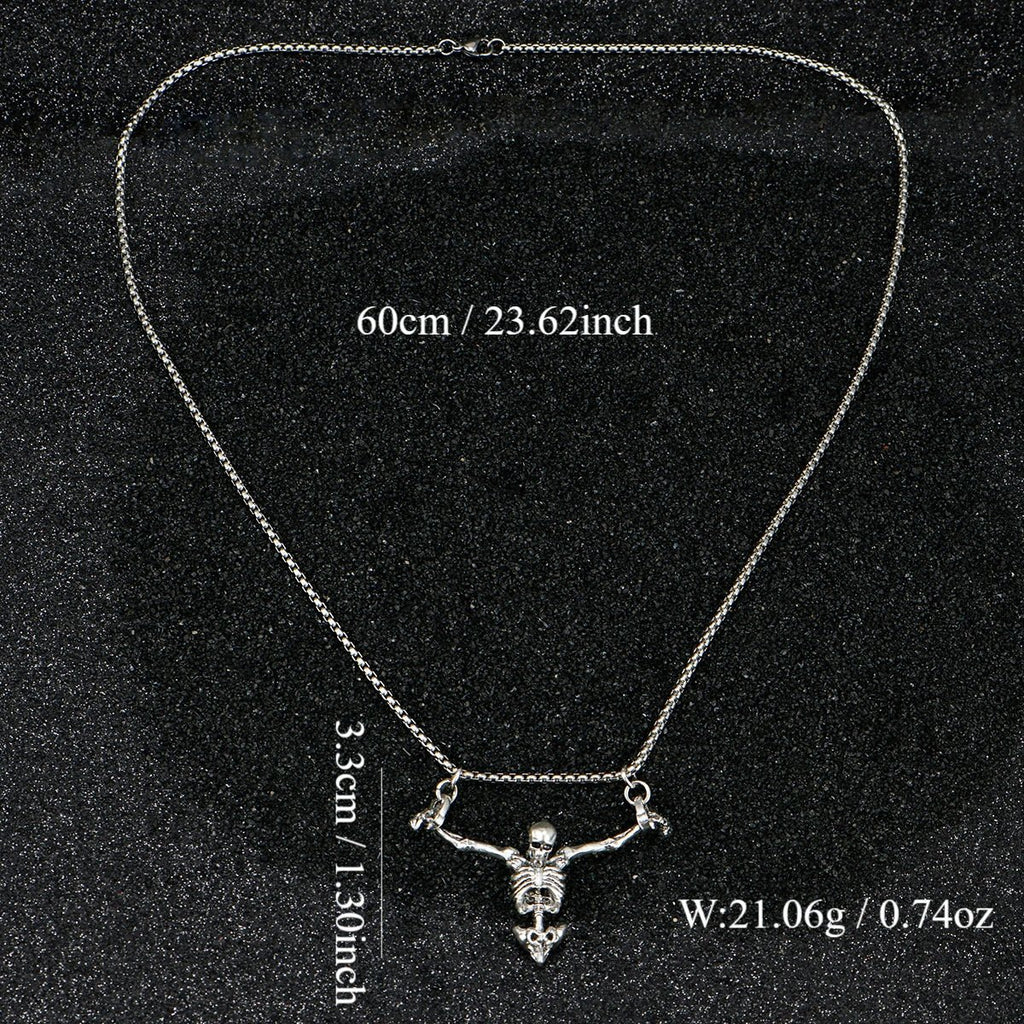 A Fashionable and Creative New Halloween Punk Style Skull Necklace Halloween Gift - Tara's Tiny Treasures