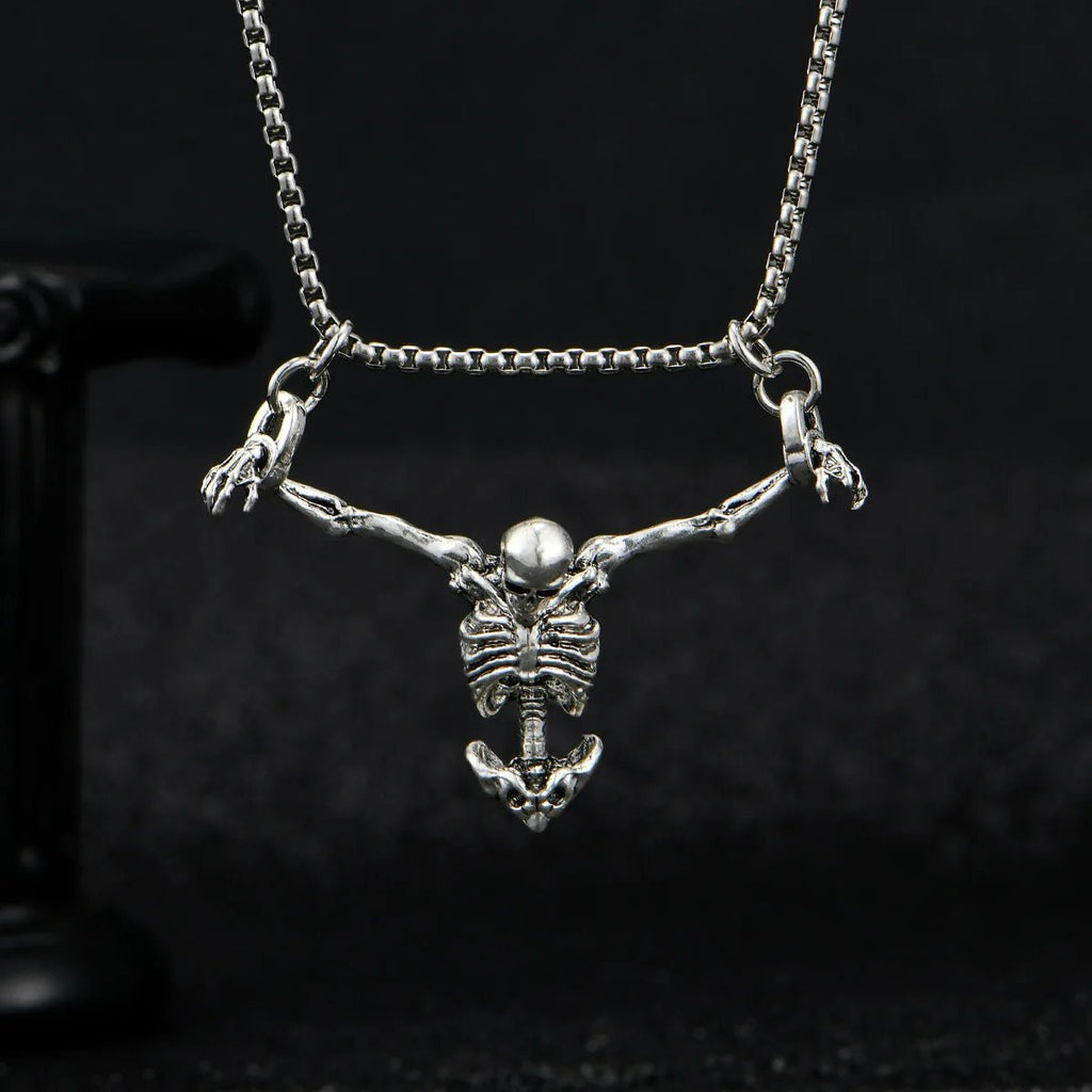 A Fashionable and Creative New Halloween Punk Style Skull Necklace Halloween Gift - Tara's Tiny Treasures