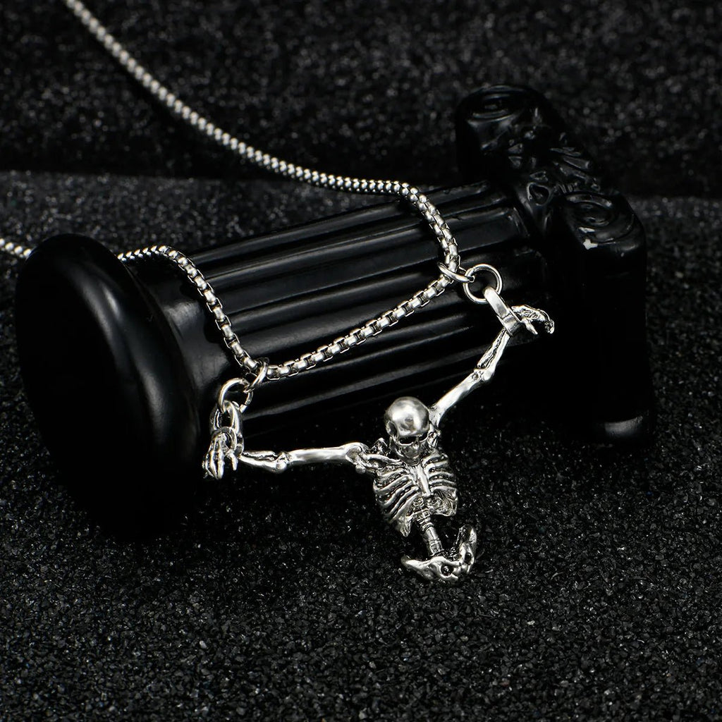 A Fashionable and Creative New Halloween Punk Style Skull Necklace Halloween Gift - Tara's Tiny Treasures