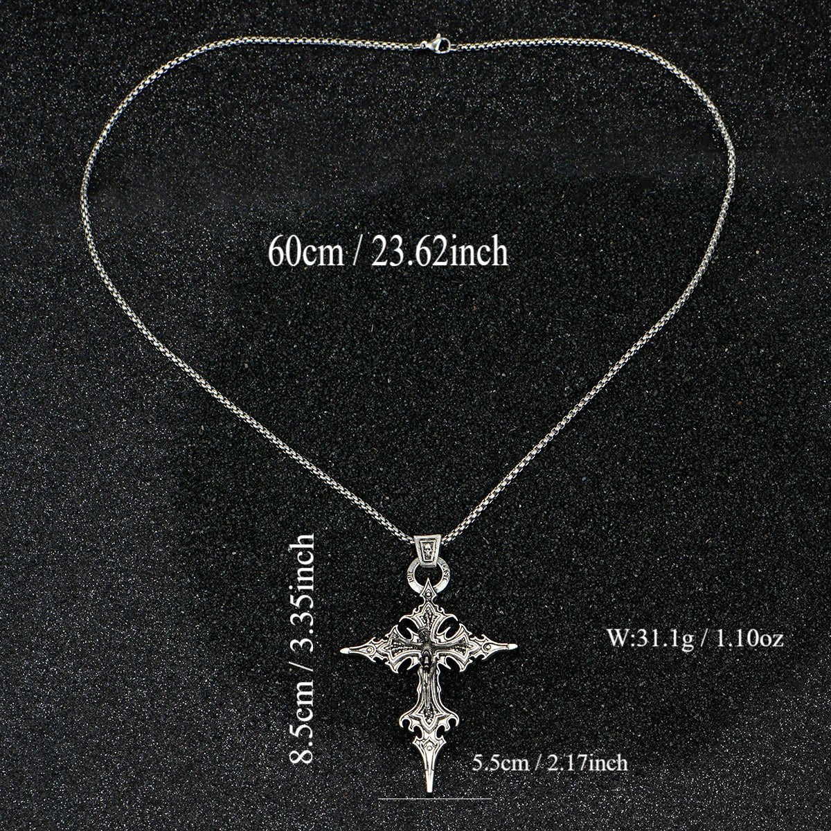 A Fashionable and Personalized Retro Gothic Nail Cross Skull Cross Pendant Necklace Halloween Necklace - Tara's Tiny Treasures