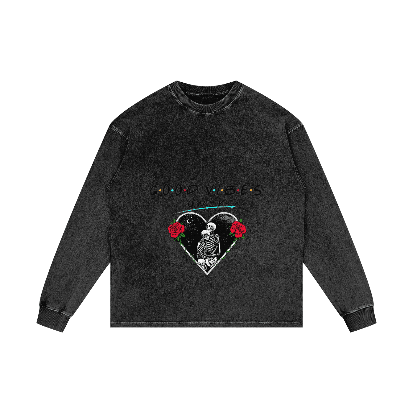 Acid Wash Oversize Long Sleeve T-Shirt - Tara's Tiny Treasures