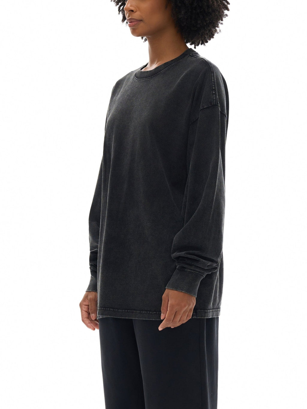 Acid Wash Oversize Long Sleeve T-Shirt - Tara's Tiny Treasures