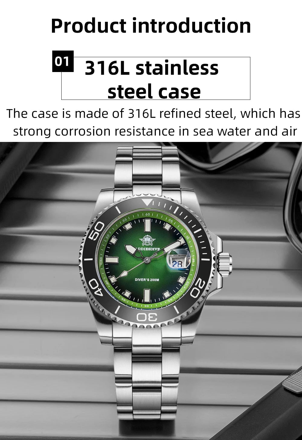 ADDIESDIVE Men Watch 2025 New Diving Luminous Quartz Wristwatch Waterproof 200m Luxury Stainless Steel 41mm Ceramic Bezel Watch - Tara's Tiny Treasures