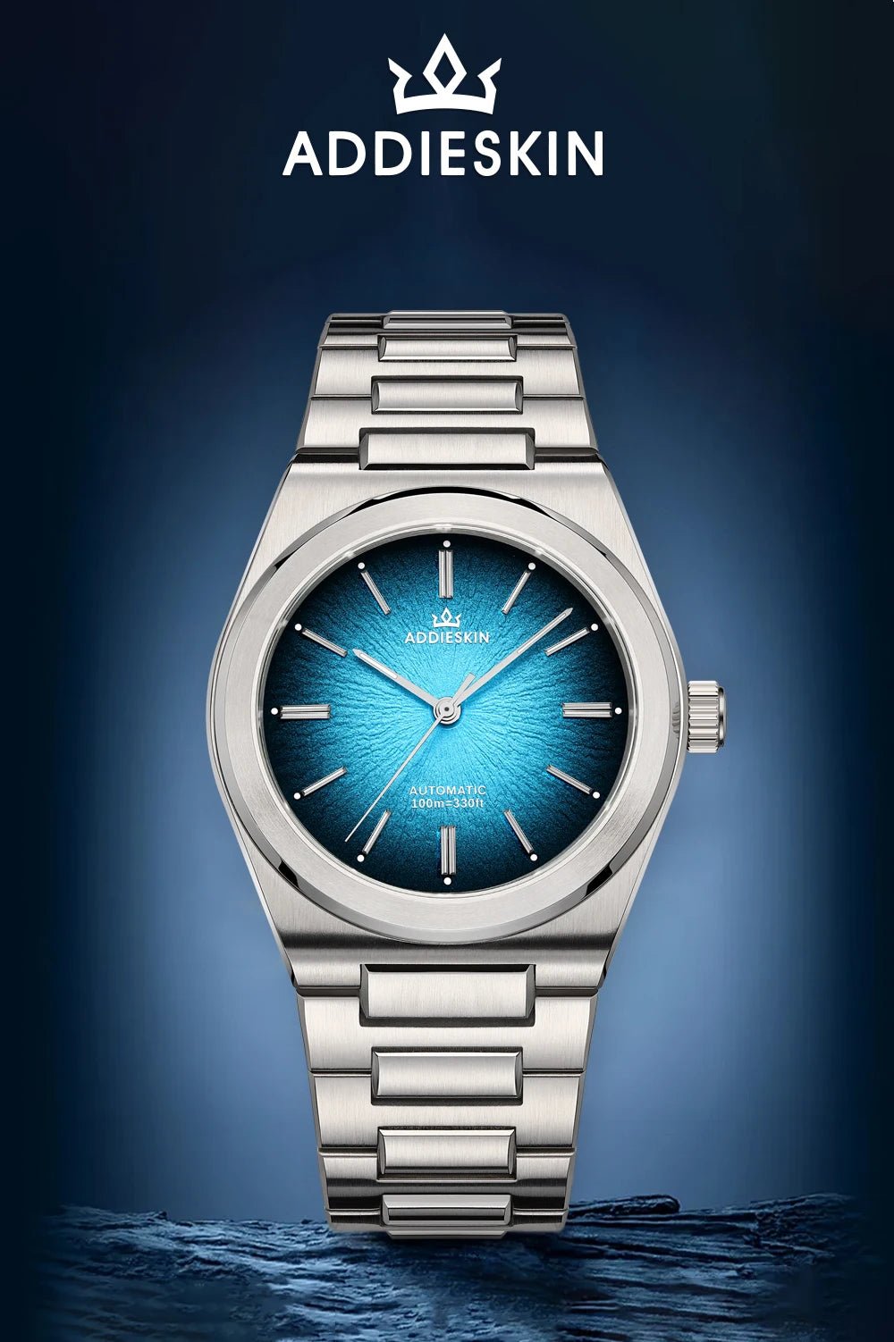 ADDIESKIN Luxury Men's Watch Miyota 9015 Sapphire Glass Gradient Luminous Waterproof 10Bar Gada K001 Automatic Mechanical Watch - Tara's Tiny Treasures
