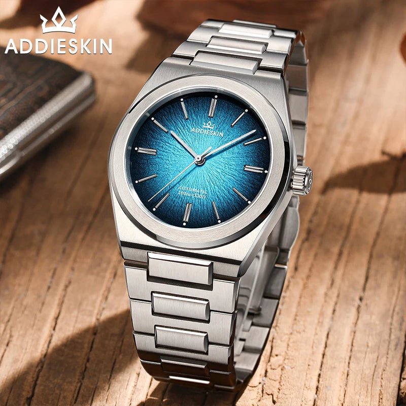 ADDIESKIN Luxury Men's Watch Miyota 9015 Sapphire Glass Gradient Luminous Waterproof 10Bar Gada K001 Automatic Mechanical Watch - Tara's Tiny Treasures