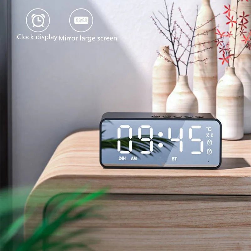Alarm Clock Portable Bluetooth Speaker Radio FM Subwoofer Wireless Sound Box Music Mini Woofers Caixa De Som Coluna Lamp Bocina - Tara's Tiny Treasures