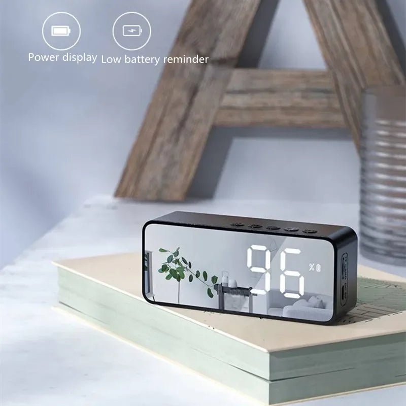 Alarm Clock Portable Bluetooth Speaker Radio FM Subwoofer Wireless Sound Box Music Mini Woofers Caixa De Som Coluna Lamp Bocina - Tara's Tiny Treasures