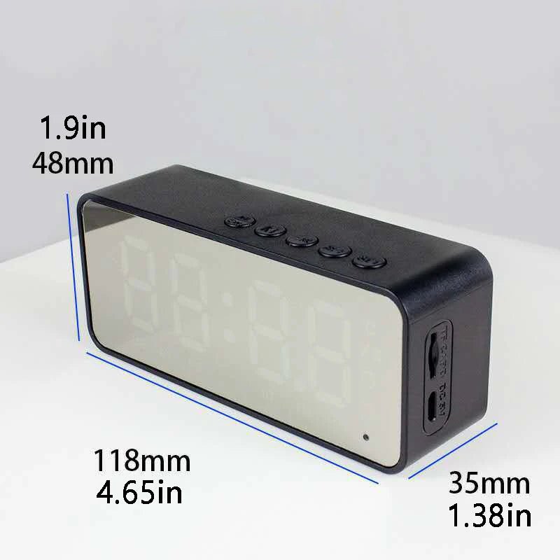 Alarm Clock Portable Bluetooth Speaker Radio FM Subwoofer Wireless Sound Box Music Mini Woofers Caixa De Som Coluna Lamp Bocina - Tara's Tiny Treasures