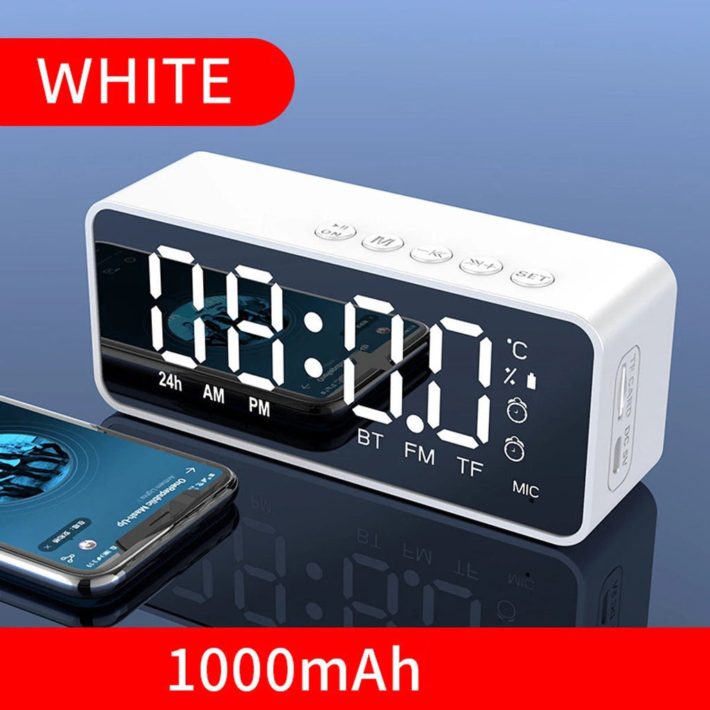 Alarm Clock Portable Bluetooth Speaker Radio FM Subwoofer Wireless Sound Box Music Mini Woofers Caixa De Som Coluna Lamp Bocina - Tara's Tiny Treasures