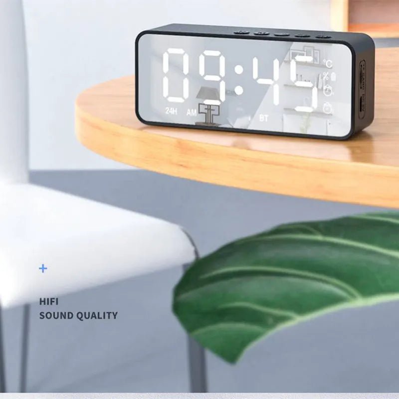 Alarm Clock Portable Bluetooth Speaker Radio FM Subwoofer Wireless Sound Box Music Mini Woofers Caixa De Som Coluna Lamp Bocina - Tara's Tiny Treasures