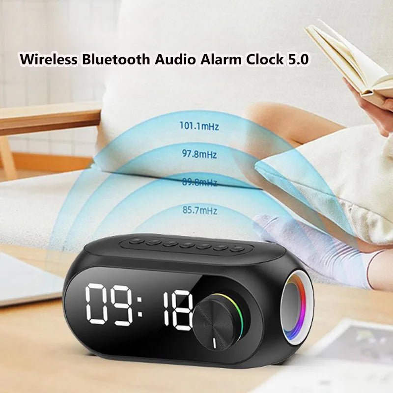 Alarm Clock Portable Bluetooth Speaker Radio FM Subwoofer Wireless Sound Box Music Mini Woofers Caixa De Som Coluna Lamp Bocina - Tara's Tiny Treasures