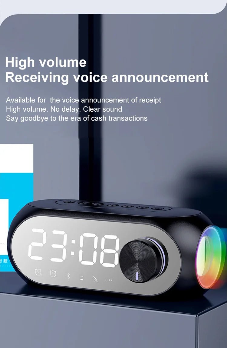 Alarm Clock Portable Bluetooth Speaker Radio FM Subwoofer Wireless Sound Box Music Mini Woofers Caixa De Som Coluna Lamp Bocina - Tara's Tiny Treasures