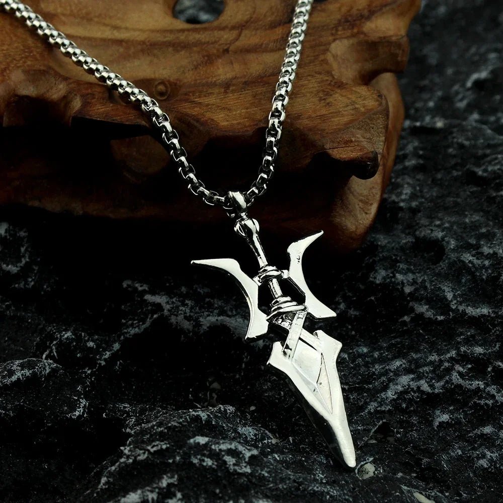 Anime Necklace Misa Amane Cosplay Necklace Halberd Pendant Necklaces Halloween Cosplay Jewelry Gifts - Tara's Tiny Treasures