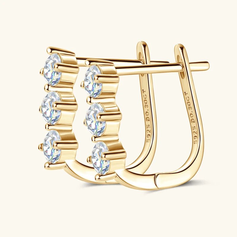 Anziw Luxury 1.7cttw Moissanite Diamond Jewelry Sets 925 Sterling Silver Necklace Hoop Earrings for Women Wedding Party Jewelry - Tara's Tiny Treasures