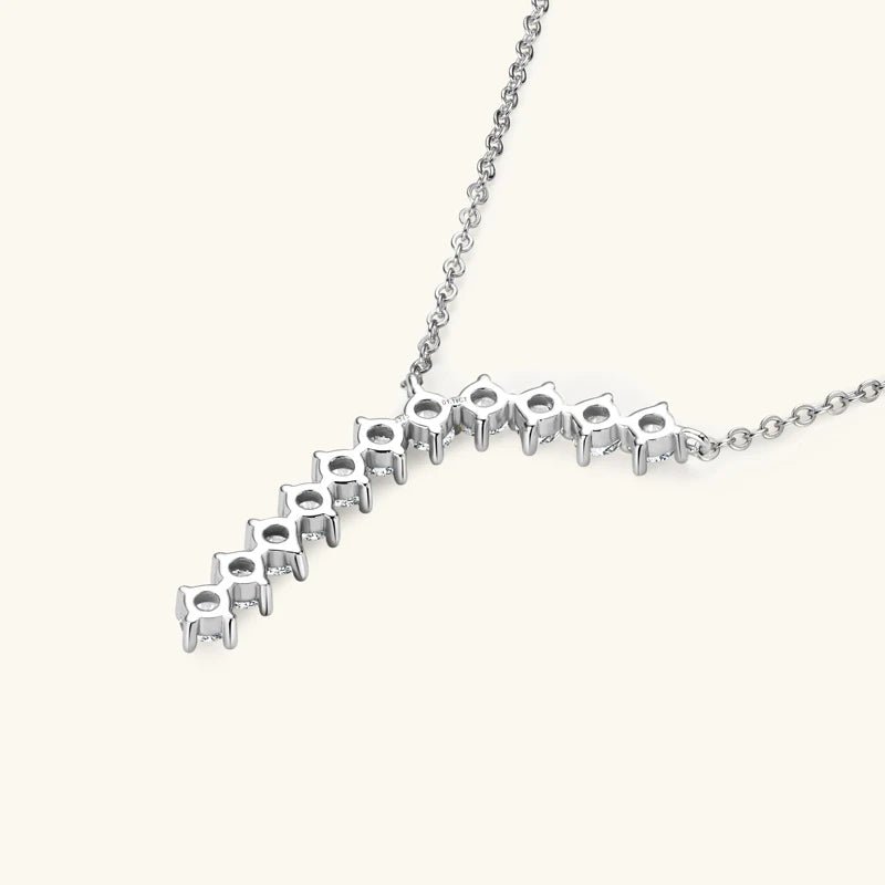 Anziw Luxury 1.7cttw Moissanite Diamond Jewelry Sets 925 Sterling Silver Necklace Hoop Earrings for Women Wedding Party Jewelry - Tara's Tiny Treasures