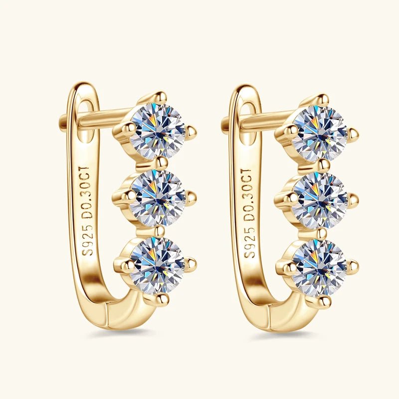 Anziw Luxury 1.7cttw Moissanite Diamond Jewelry Sets 925 Sterling Silver Necklace Hoop Earrings for Women Wedding Party Jewelry - Tara's Tiny Treasures
