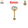 ASTM F136 Titanium Piercing Round Bowl Shaped Screw Labret Earring Set Lip Ring Cartilage Tragus Conch Jewelry Helix Nose Studs - Tara's Tiny Treasures