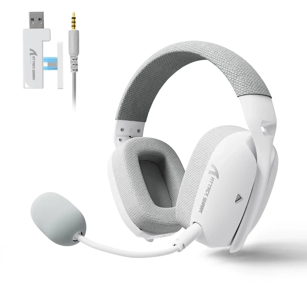 ATTACK SHARK L80PRO Wireless Gaming Headset 2.4G/BT/Wired Ultra-Light 40mm Drivers Low Latency Headphone for PC PS5 Switch Xbox - Tara's Tiny Treasures