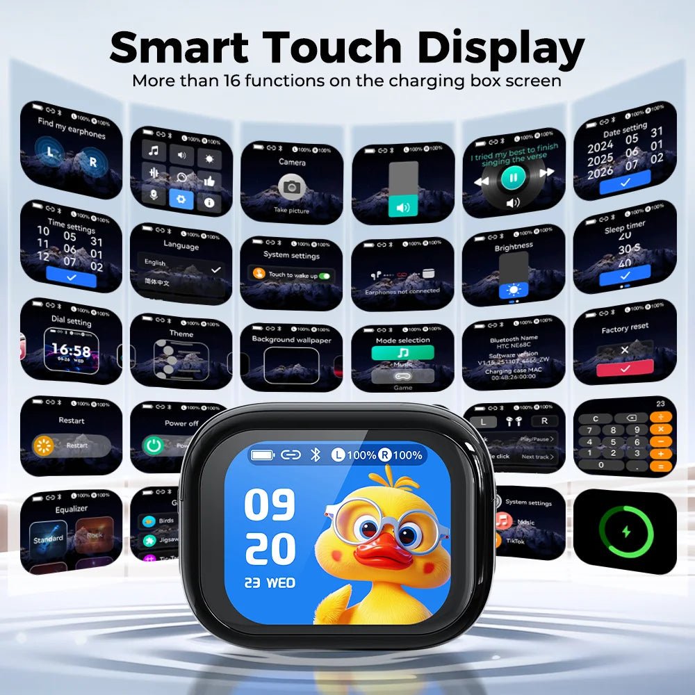 Auriculares Traductor DeIdioma 2026 HTC NE68 AI Translation Earbuds Bluetooth 6.0 Low Latency Gaming IPX4 Sports Touch Control - Tara's Tiny Treasures