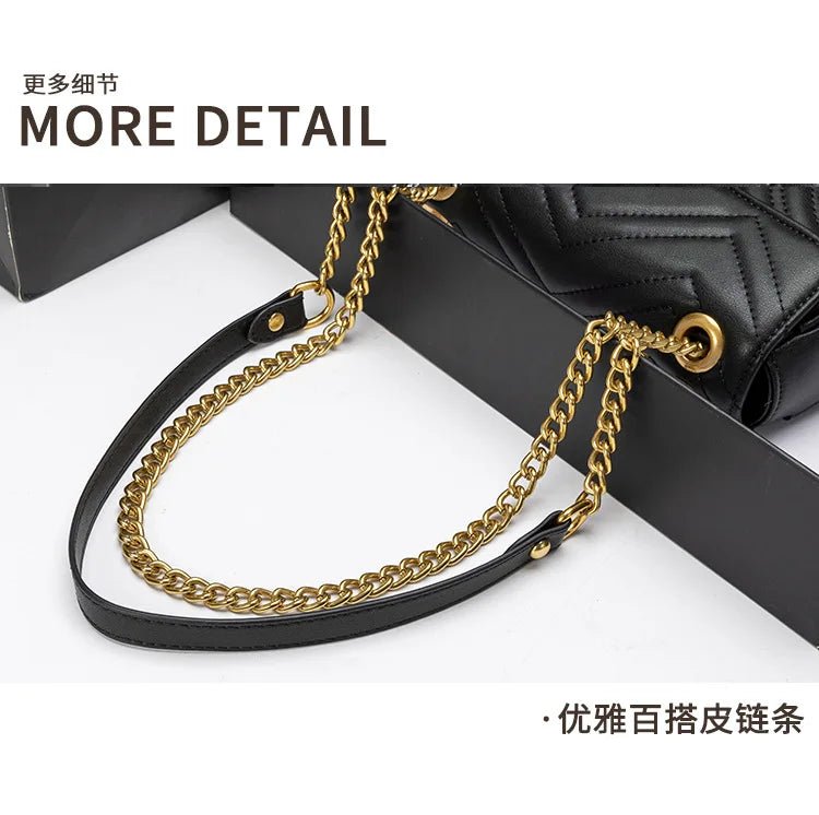 Bag Women's 2026 New Xiaoxiangfeng Chain Bag Fashion Shoulder Crossbody Bag - Tara's Tiny Treasures