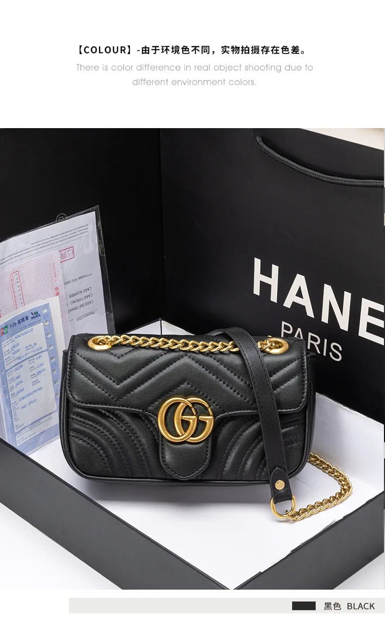 Bag Women's 2026 New Xiaoxiangfeng Chain Bag Fashion Shoulder Crossbody Bag - Tara's Tiny Treasures