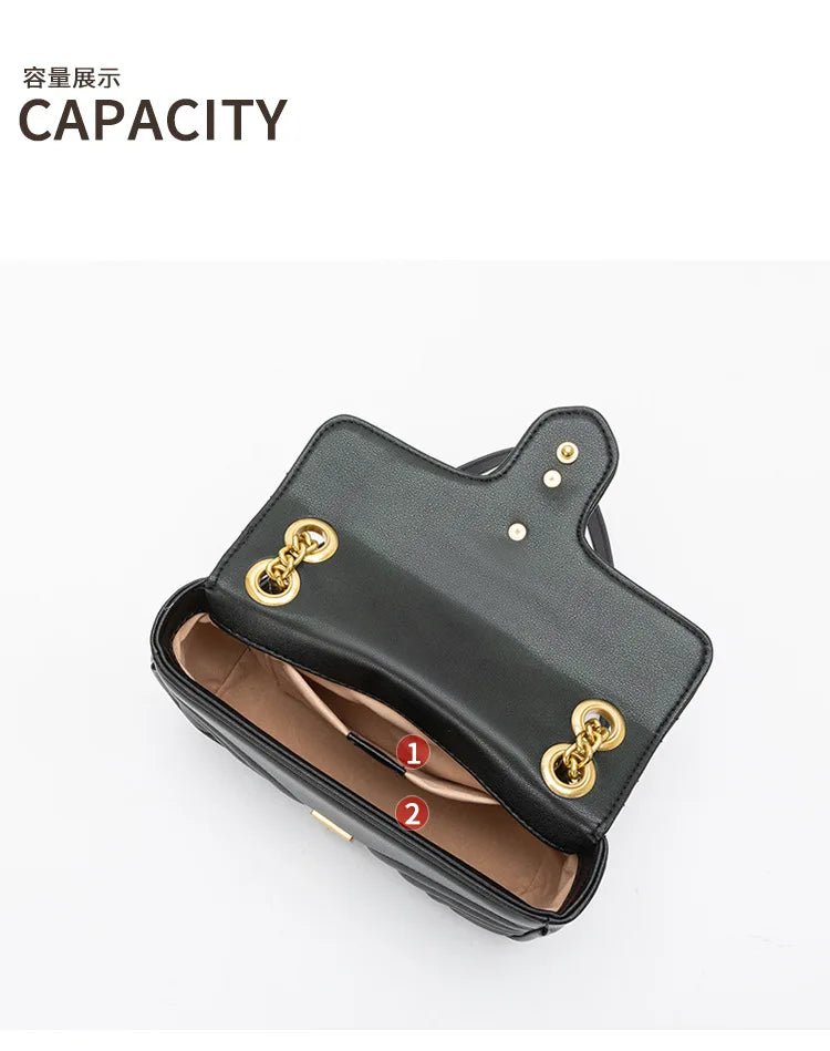 Bag Women's 2026 New Xiaoxiangfeng Chain Bag Fashion Shoulder Crossbody Bag - Tara's Tiny Treasures