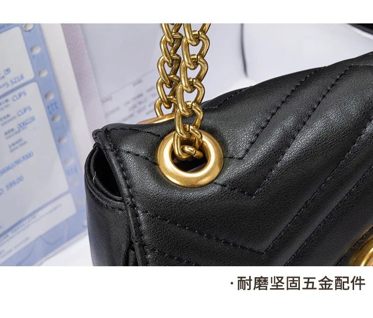 Bag Women's 2026 New Xiaoxiangfeng Chain Bag Fashion Shoulder Crossbody Bag - Tara's Tiny Treasures