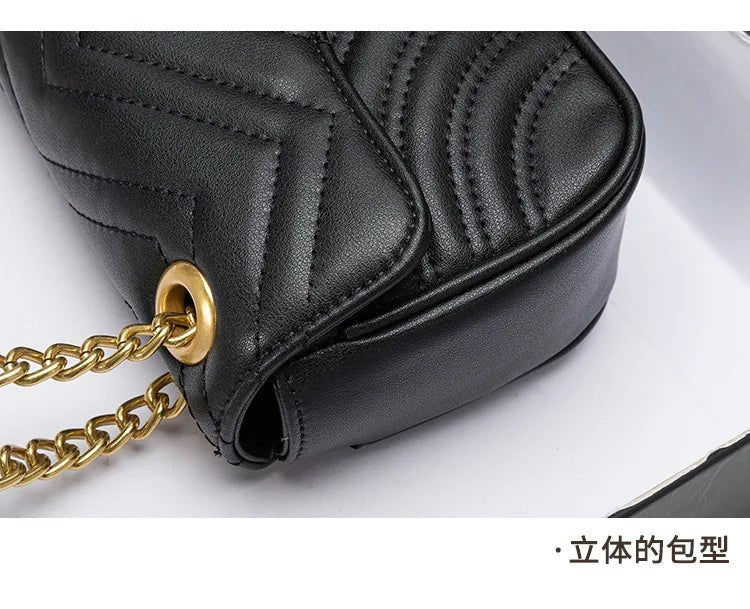 Bag Women's 2026 New Xiaoxiangfeng Chain Bag Fashion Shoulder Crossbody Bag - Tara's Tiny Treasures