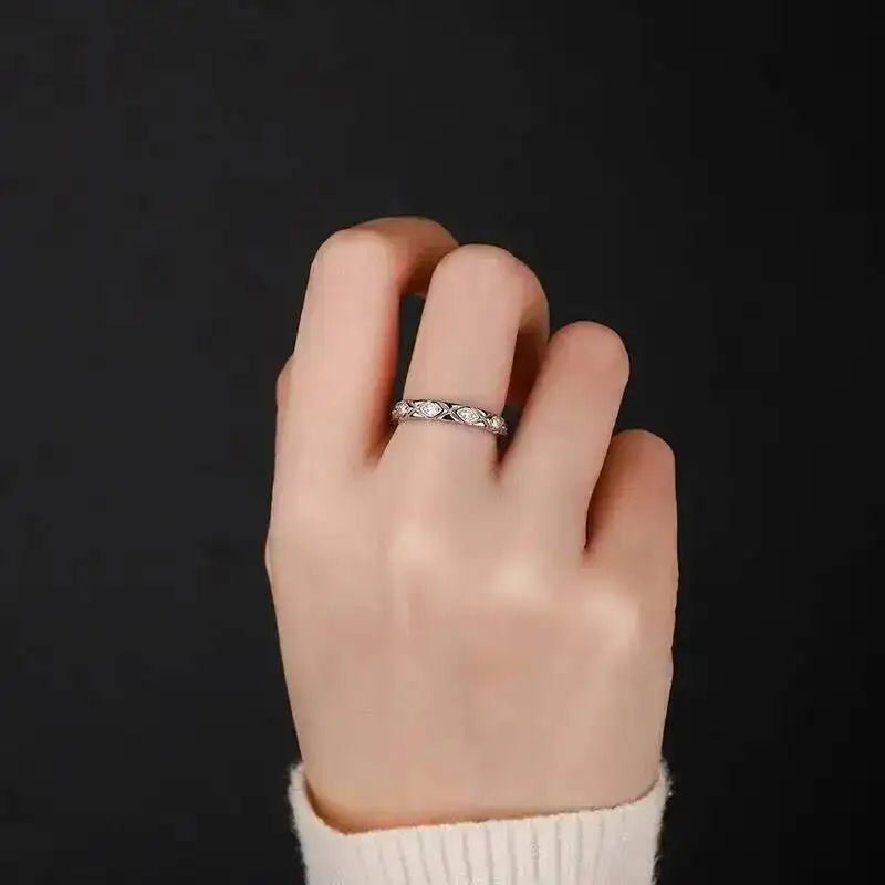 Best-Selling 925 Silver Moissanite Diamond Pattern Ring Full Diamonds Exquisite Fashion Versatile Moissanite Jewelry Gift - Tara's Tiny Treasures
