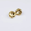 Big Twist UV Golden Stud Earrings for Women Simple Versatile Personality Exaggerated Smooth Creative Jewelry Girl Gift - Tara's Tiny Treasures