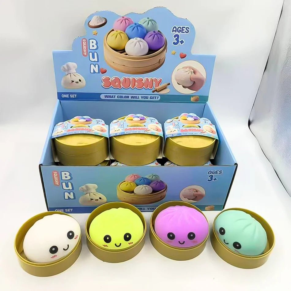 Blind Box Colorful Simulated Dumpling Squishy Relaxing Relieve Anxiety Antistress Enhance Happiness Rebound Squeeze Reliever Toy - Tara's Tiny Treasures
