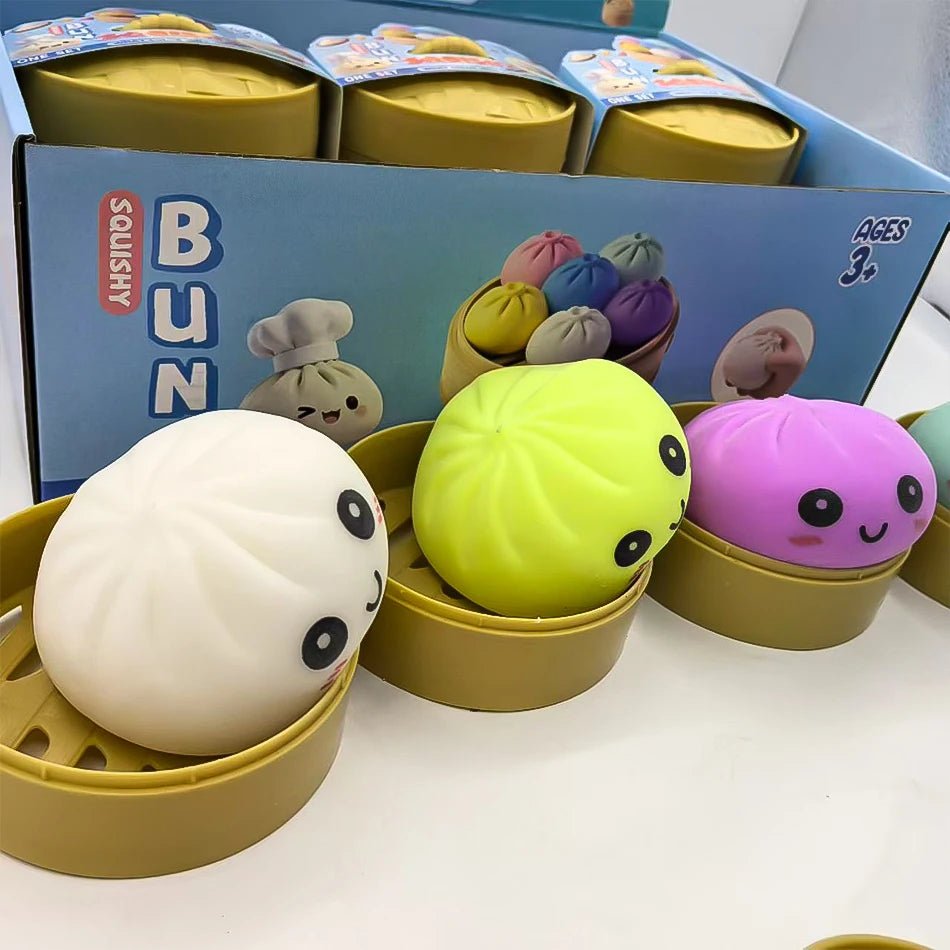 Blind Box Colorful Simulated Dumpling Squishy Relaxing Relieve Anxiety Antistress Enhance Happiness Rebound Squeeze Reliever Toy - Tara's Tiny Treasures