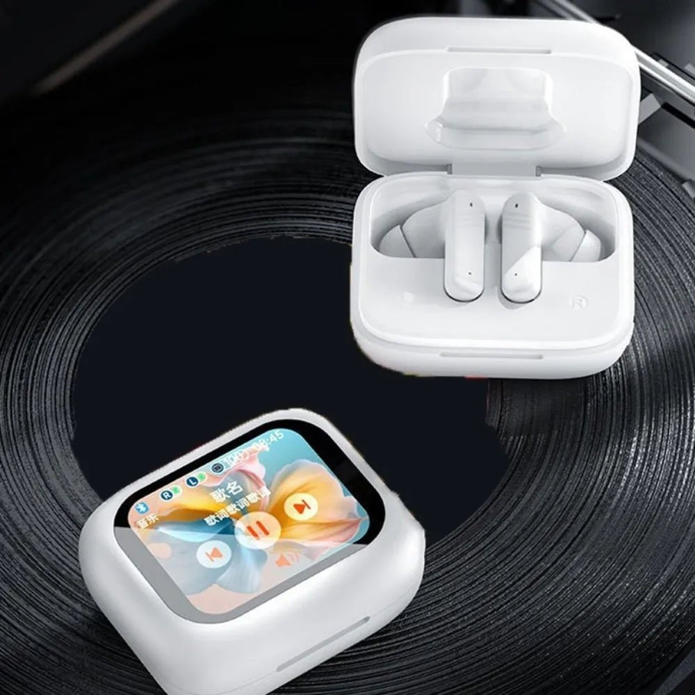 Bluetooth 5.4 Full Touch Screen Headphones Smart LCD in Ear Wireless in-Ear Earbuds Long Battery HD Call ANC Bluetooth Earphones - Tara's Tiny Treasures