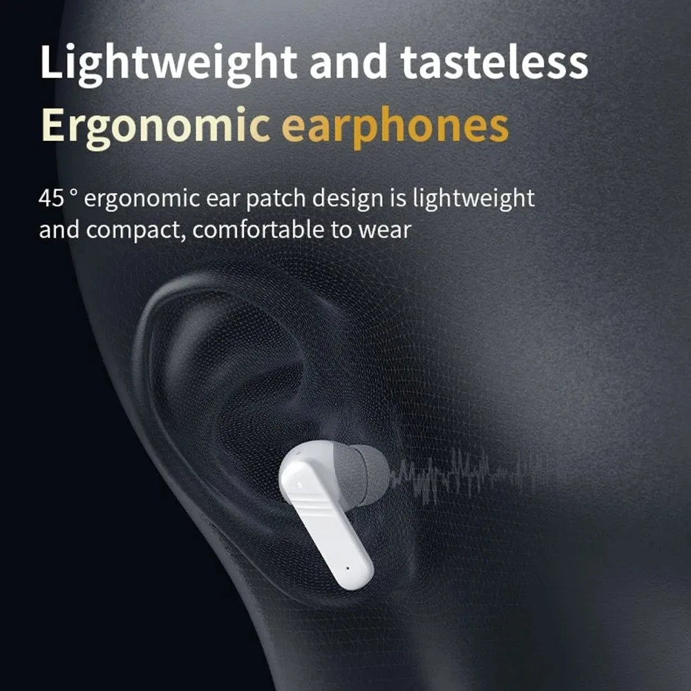 Bluetooth 5.4 Full Touch Screen Headphones Smart LCD in Ear Wireless in-Ear Earbuds Long Battery HD Call ANC Bluetooth Earphones - Tara's Tiny Treasures