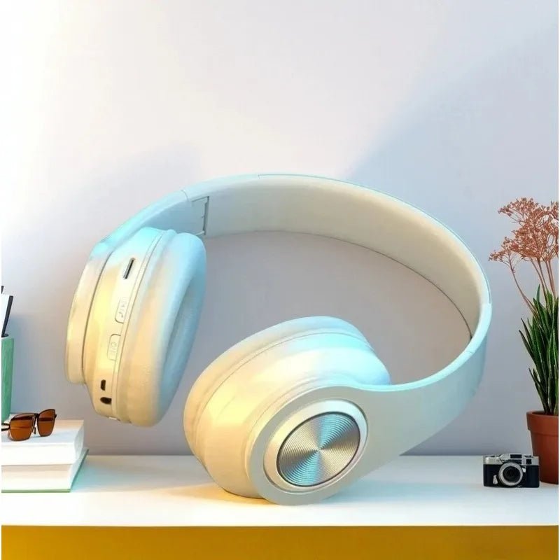 Bluetooth Headphones RGB Lighting Noise Cancellation Foldable Headsets Over Ear Stereo HIFI Sports Headset TF Music Player B39 - Tara's Tiny Treasures