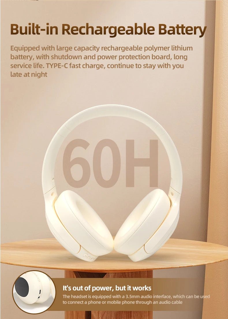 Bluetooth Headset with FM Radio Wireless Headset Bluetooth Earphone For HIFI Stereo With Built-in Mic - Tara's Tiny Treasures